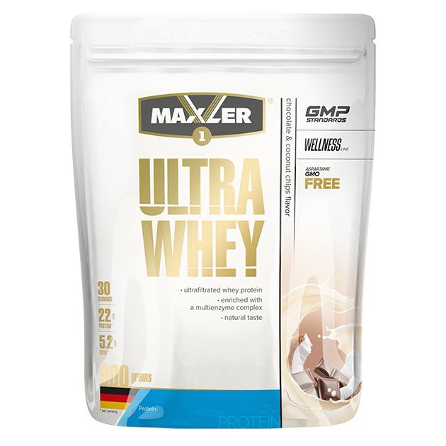 фото Протеин maxler ultra whey, 900 г, chocolate and coconut chips