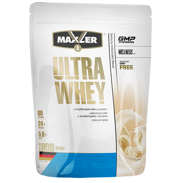 

Протеин Maxler Ultra Whey, 1800 г, banana milkshake, Ultra Whey