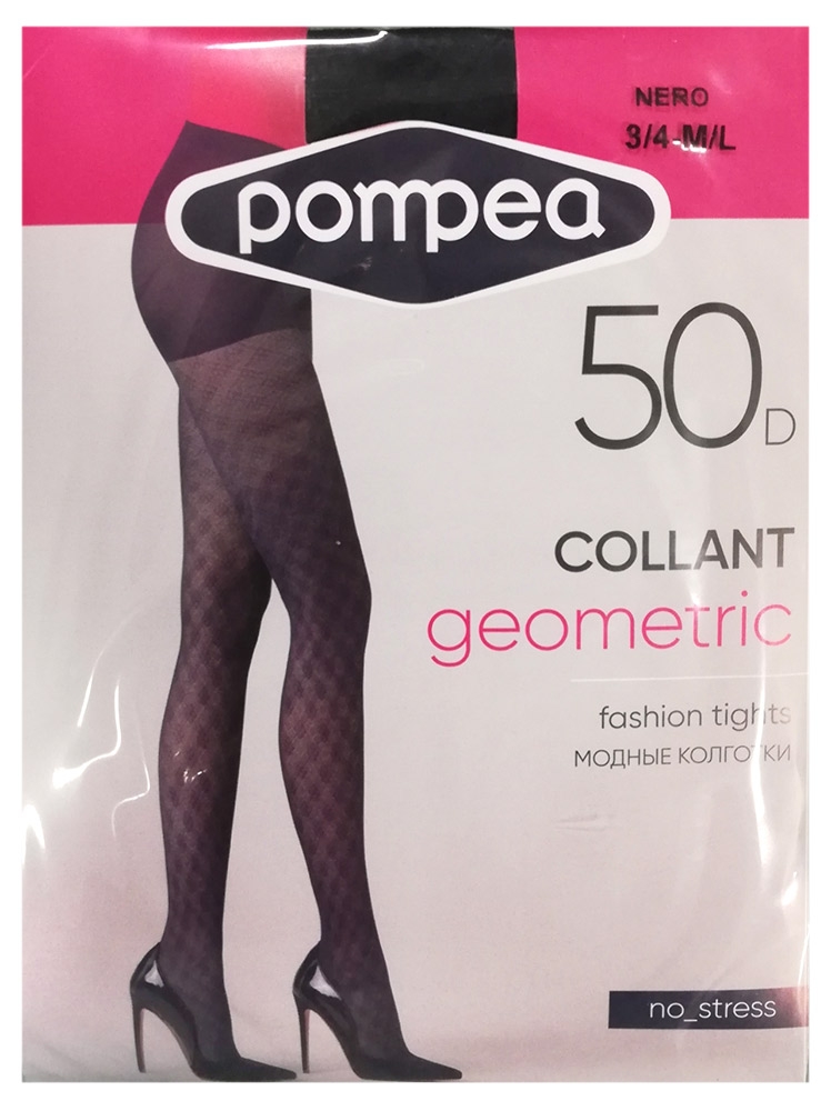 фото Колготки женские pompea cl geometric nero 1/2