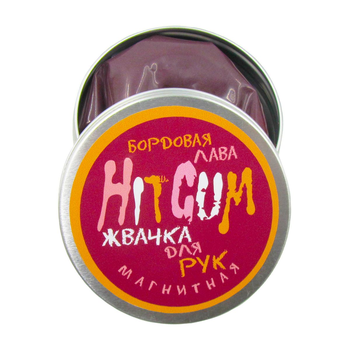 

Жвачка для рук HitGum Магнитная, Бордовая Лава
