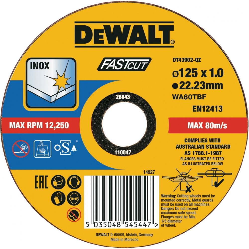 Диск отрезной абразивный DEWALT DT43902-QZ диск пильный dewalt