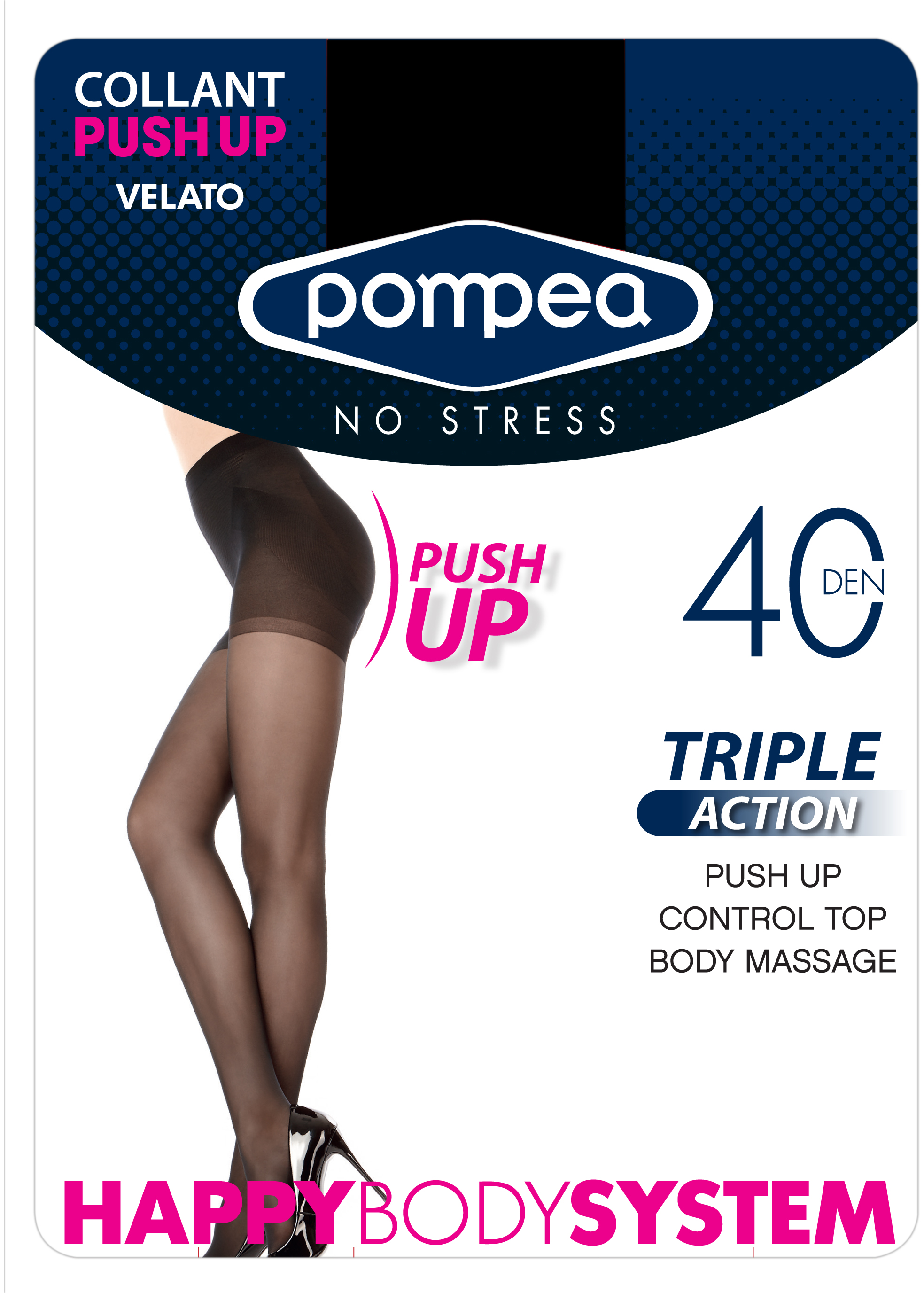 фото Колготки женские pompea triple action 40 den черные 2