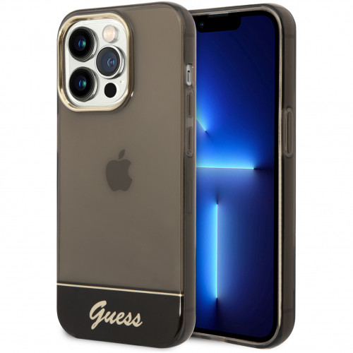 

Чехол Guess Camera Outline Translucent для iPhone 14 Pro черный, PC/TPU