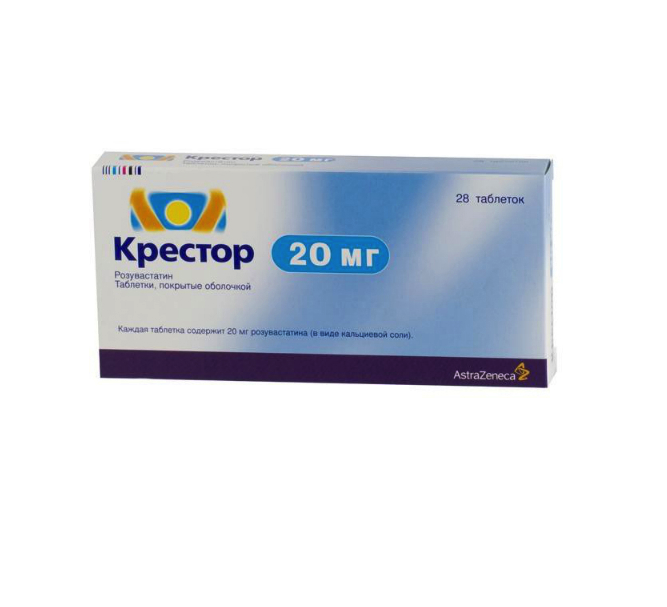 Купить Крестор таблетки п.п.о. 20 мг 28 шт., IPR Pharmaceuticals