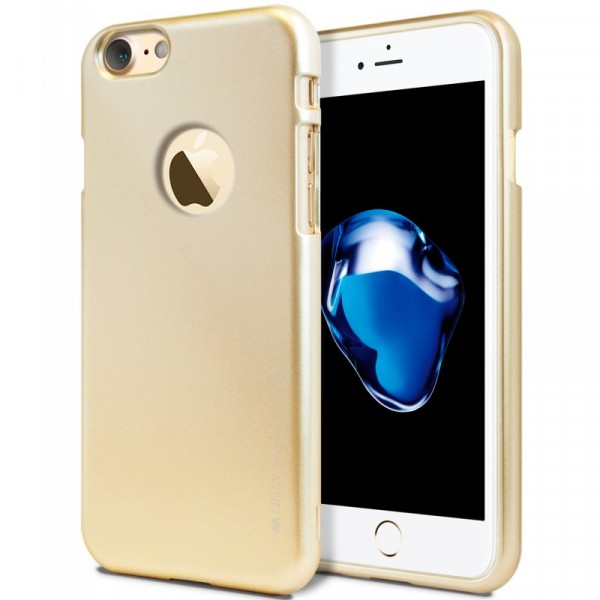 фото Чехол mercury ijelly metal series для apple iphone 7/8 (4.7) gold