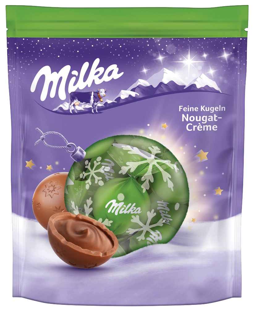 

Шоколад молочный Milka в форме шара с ореховой начинкой 90 г