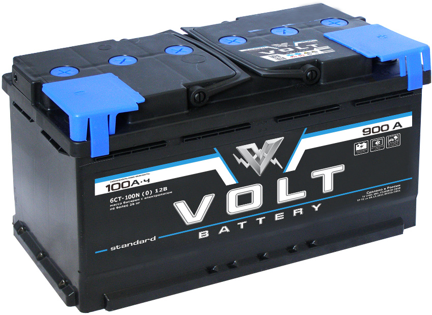 Аккумулятор автомобильный VOLT STANDARD 6СТ-100.0 VS10001