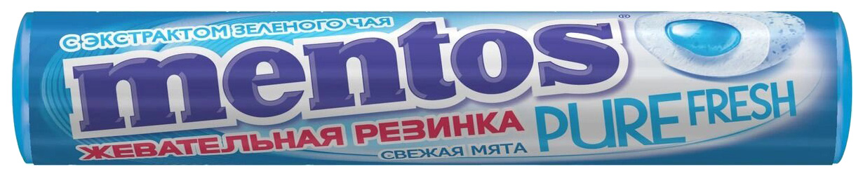 фото Жевательная резинка mentos пьюр фреш мята 15.5 г