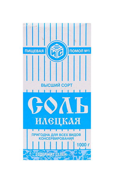 Соль илецкая Руссоль помол n 1 в/с поваренная пищевая 1 кг