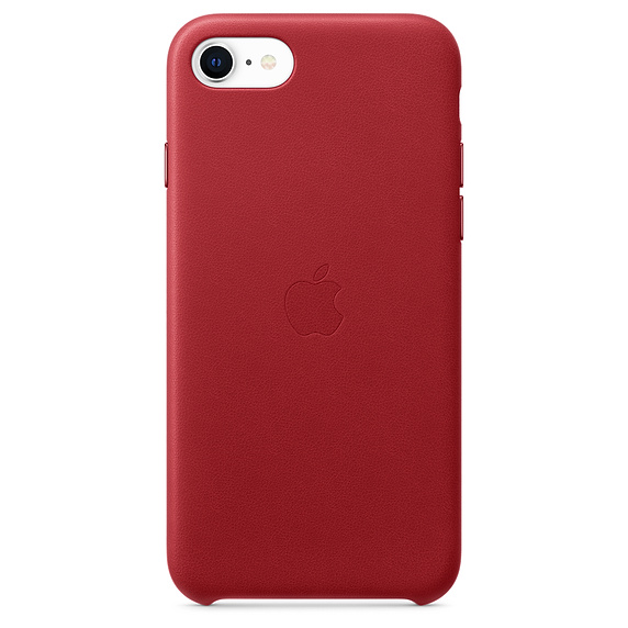 фото Чехол apple для смартфона iphone se leather case - (product)red (mxyl2zm/a)