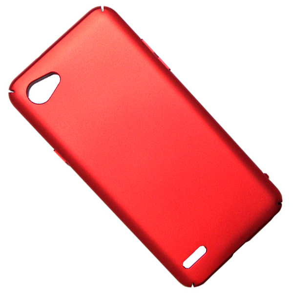 фото Чехол для lg m700an (q6/q6+) задняя крышка пластик soft touch <красный> promise mobile