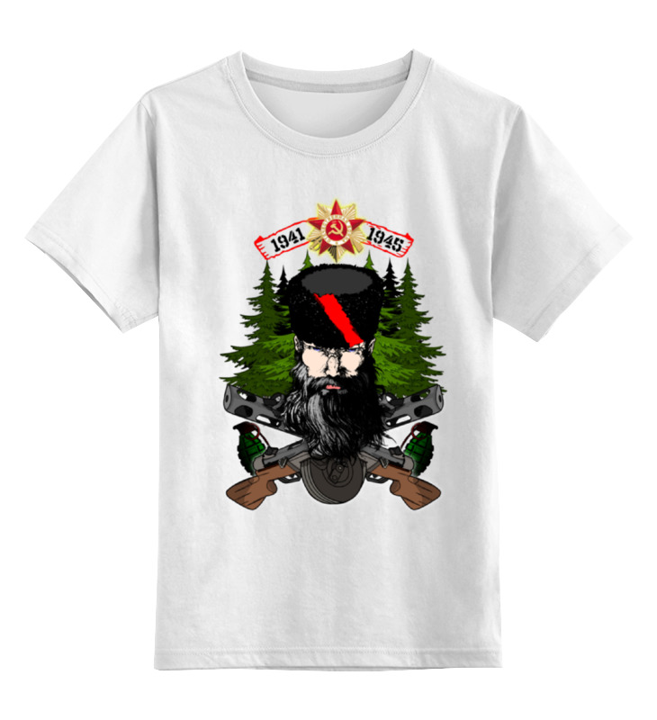 

Детская футболка Printio Партизан!!! цв.белый р.164, 0000001300333