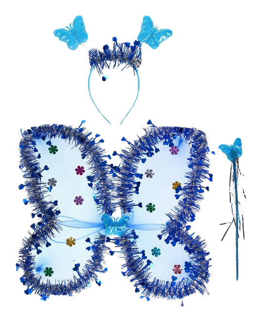 Карнавальный костюм Sima-land Бабочка, цв. синий р.OneSize