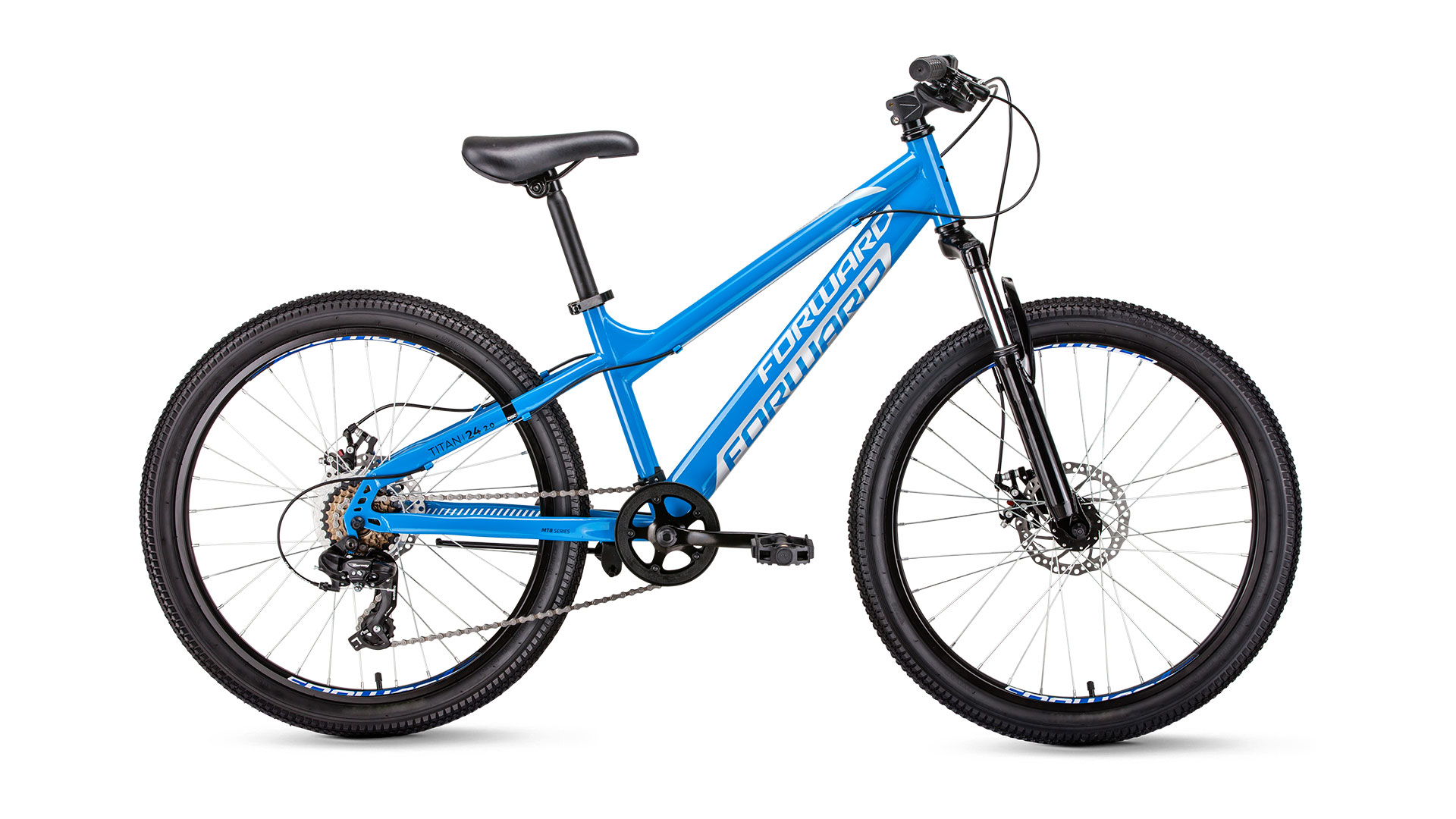 фото Велосипед forward titan 24 2.0 disc 2020 13" blue