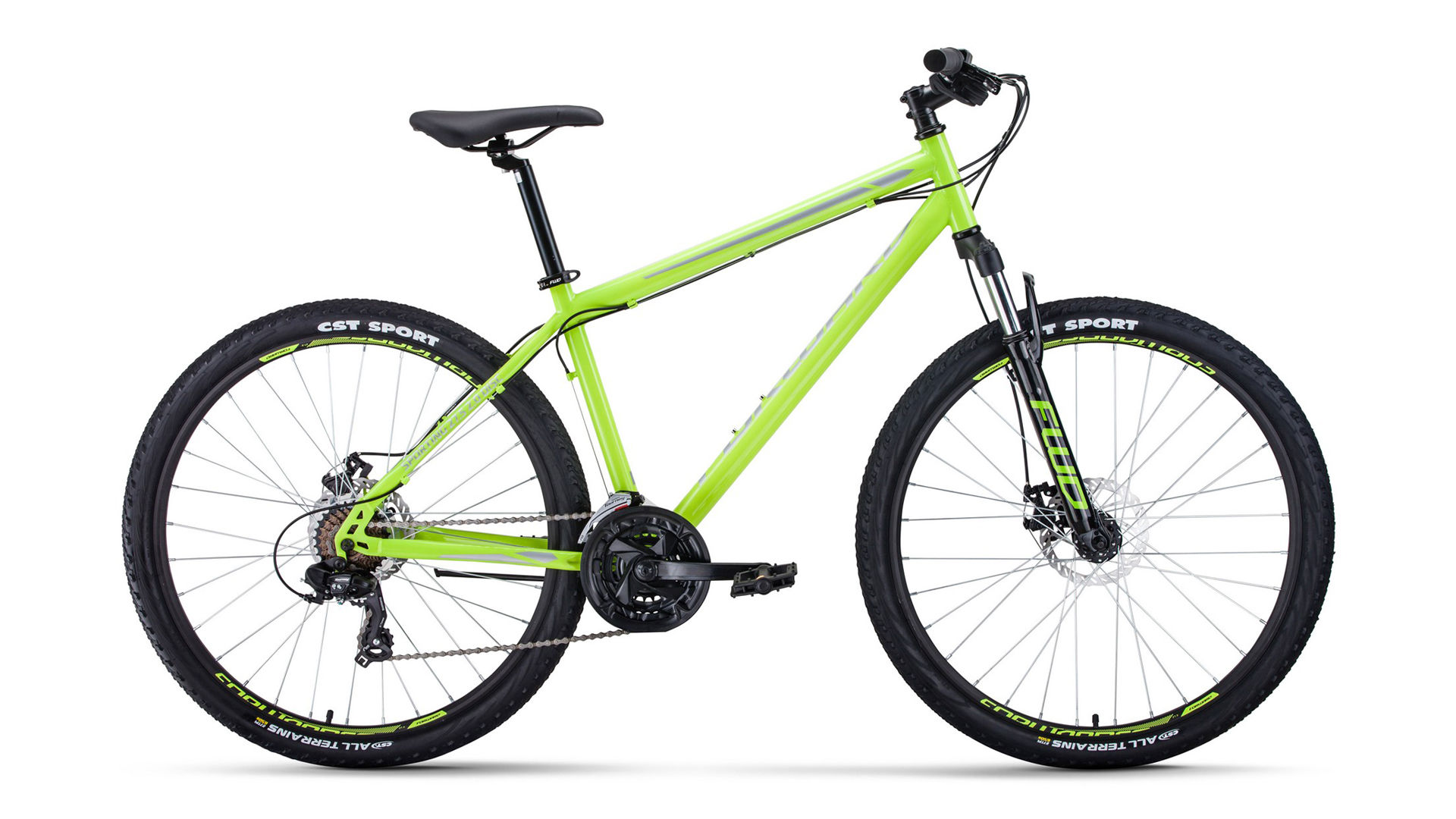 фото Велосипед forward sporting 27.5 2.0 disc 2019 17" green/ grey