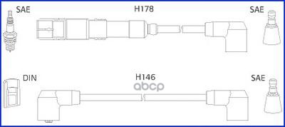 

Комплект высоковольтных проводов Huco 134756