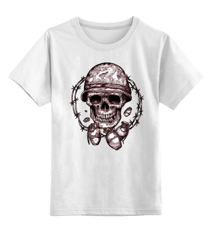 

Детская футболка Printio Skull art цв.белый р.164, 0000000997124