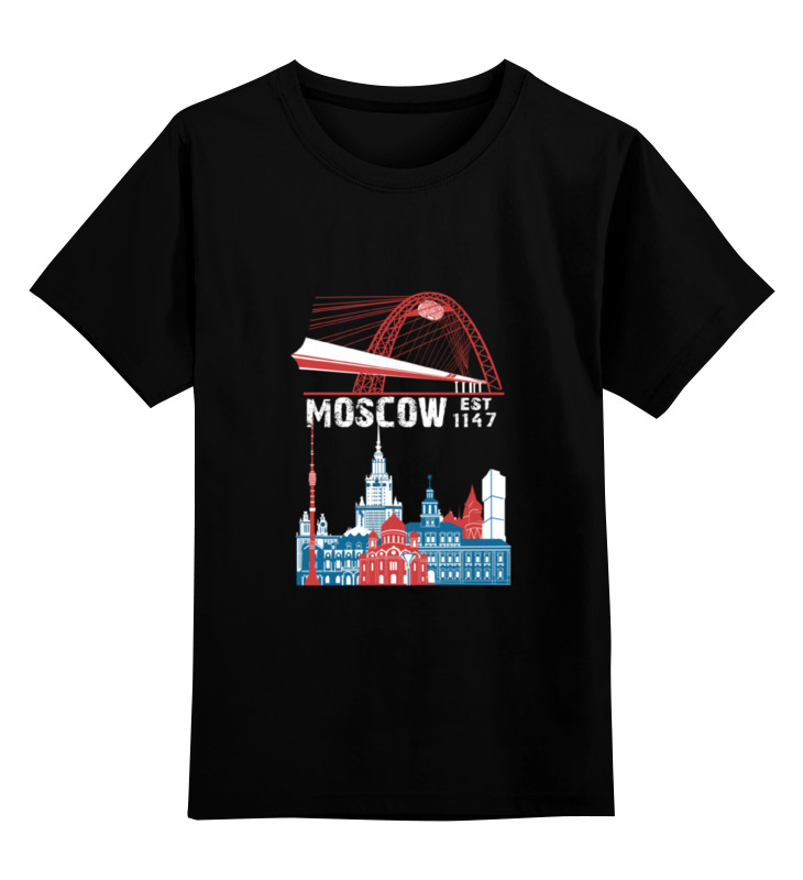 

Детская футболка Printio Москва. moscow. establshed in 1147 1 цв.черный р.164, 0000000948162