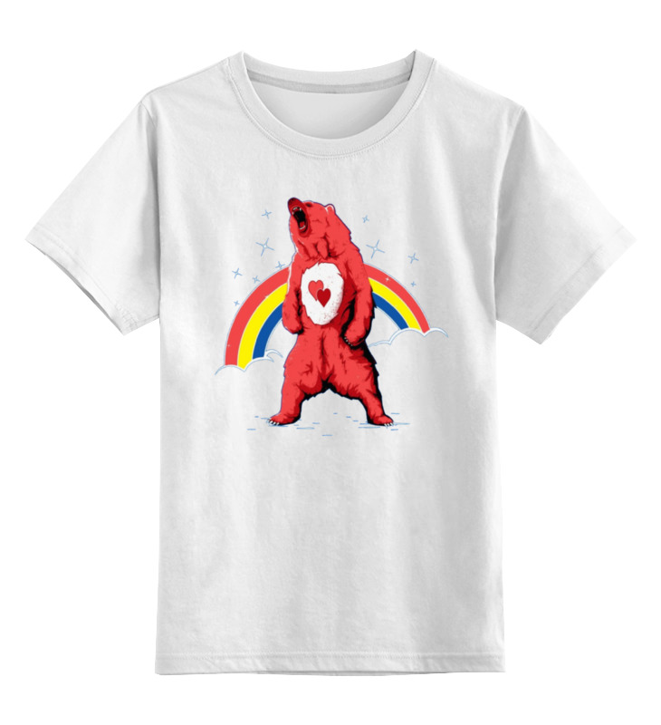 Детская футболка Printio Влюбленный медведь цв.белый р.164