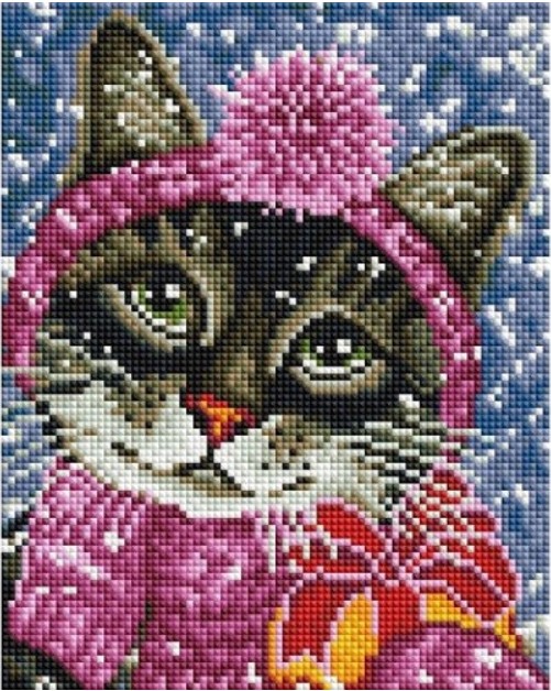 

Мозаичная картина "Канун Нового года", 20x25 см