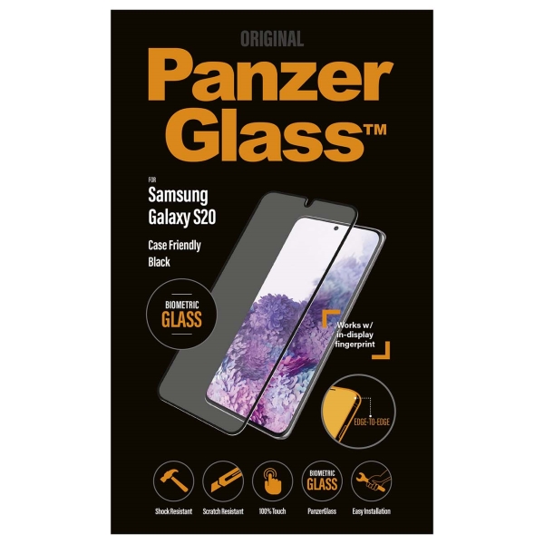 фото Защитное стекло antibacterial для galaxy s20fe, black panzerglass