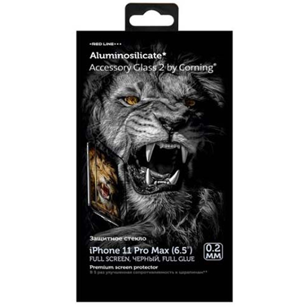 

Защитное стекло Red Line Corning для iPhone 11 Pro Max, FS TG FG черный, Corning для iPhone 11 Pro Max, FS TG FG черный