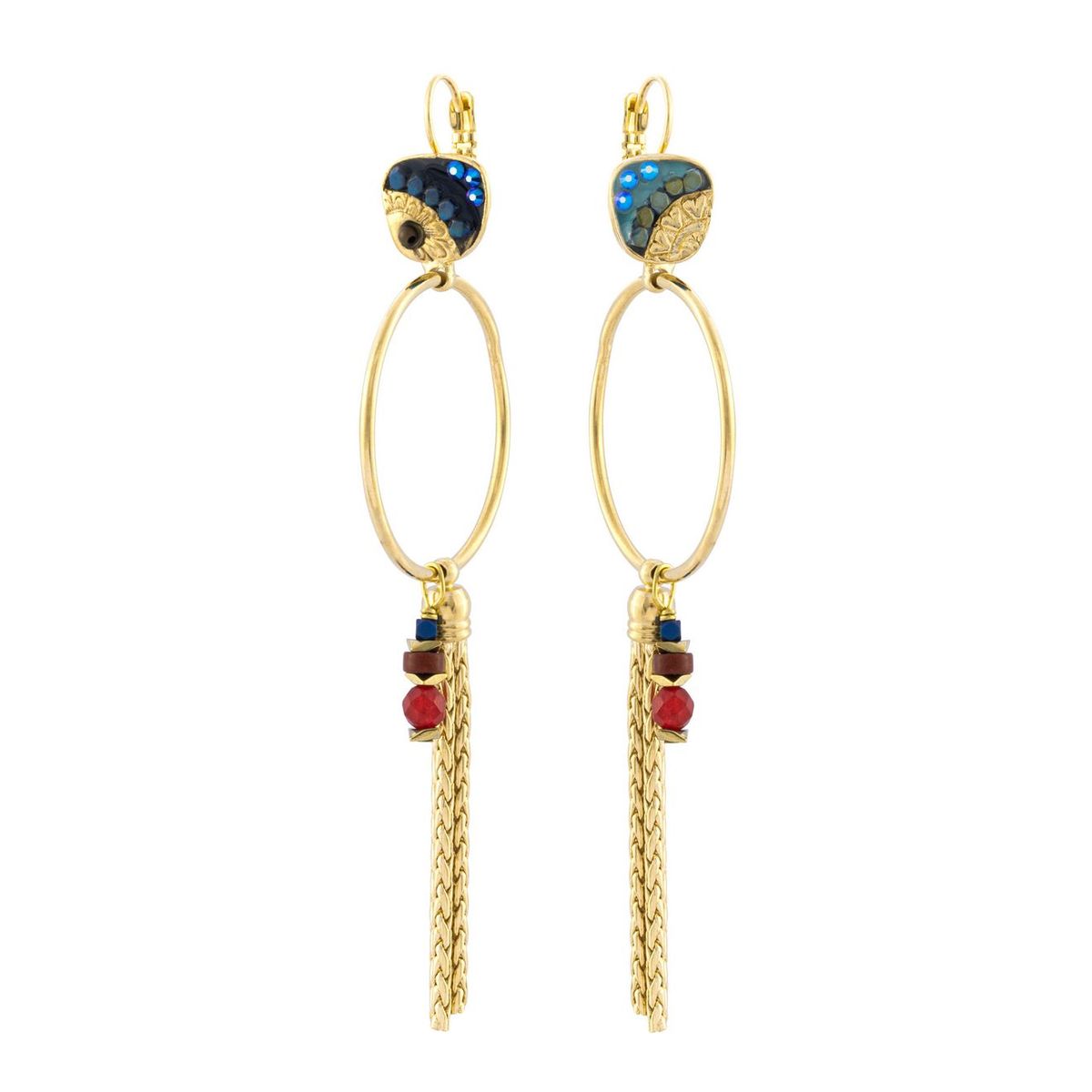 

Серьги женские TARATATA Mosaique TT-H20-17736-204 синие, TT-H20-17736-204