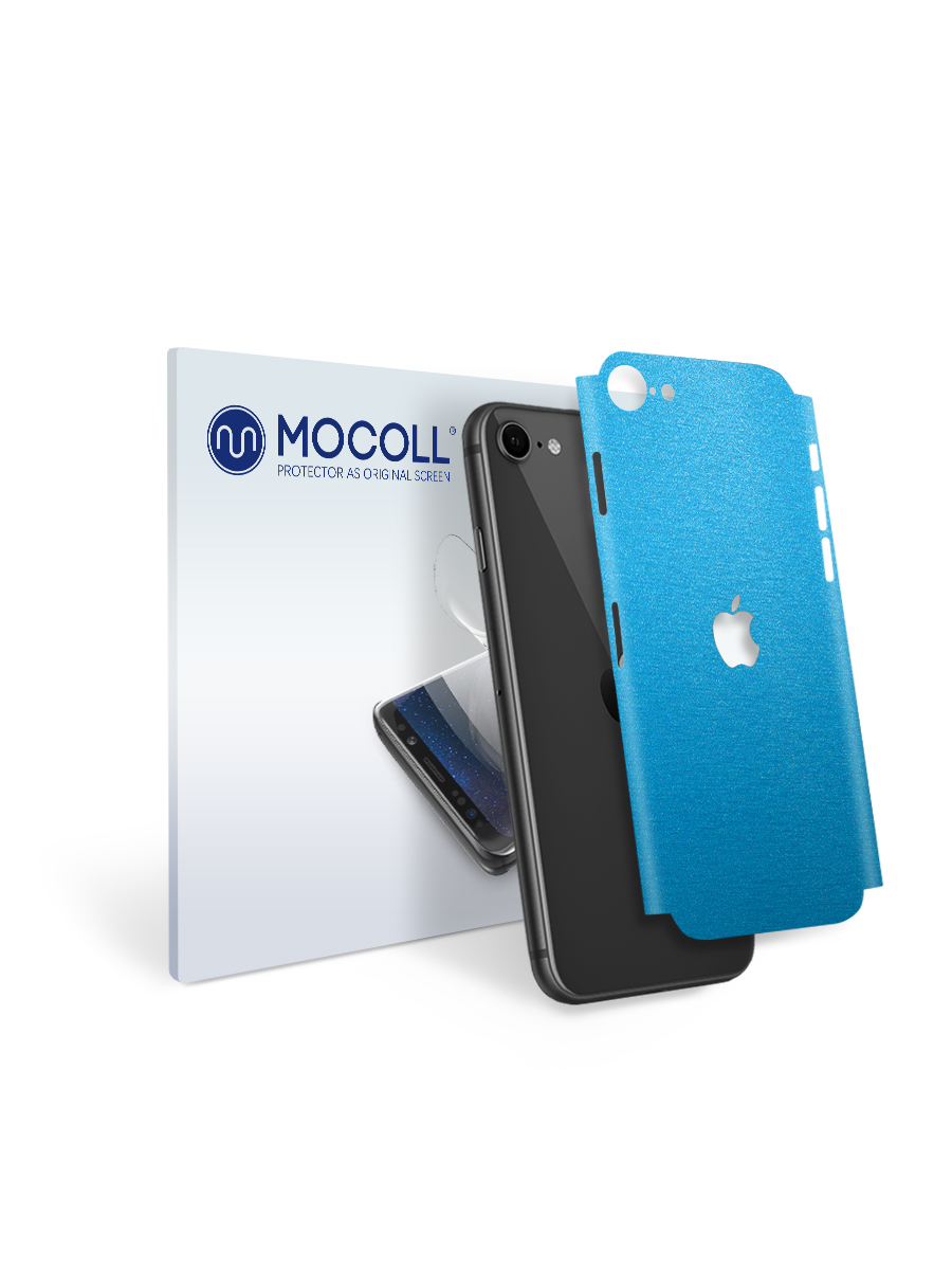 

Пленка защитная MOCOLL для задней панели Apple iPhone SE 2020 Металлик Голубой