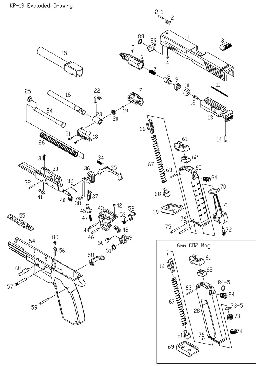 Пружина курка KJW KP-13 GGBB (GP442-51)