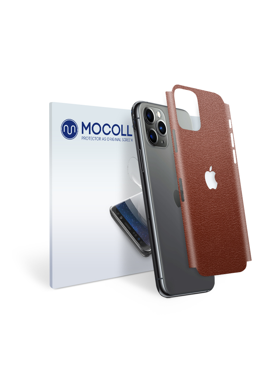

Пленка защитная MOCOLL для задней панели Apple iPhone XS MAX Кожа Коричневая