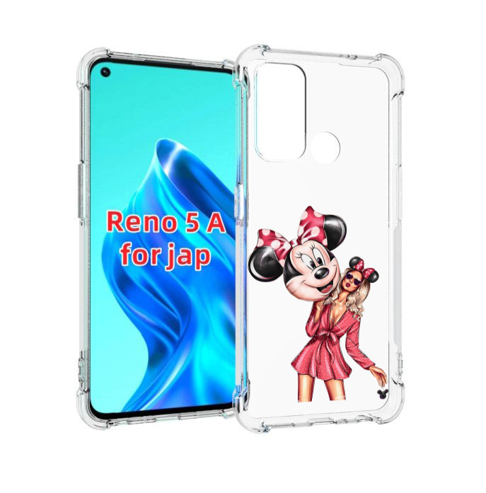 

Чехол MyPads девушка-с-шариком женский для Oppo Reno 5A, Прозрачный, Tocco