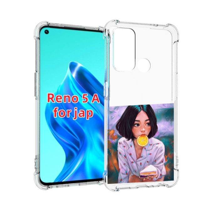 

Чехол MyPads девушка-с-чизкейком женский для Oppo Reno 5A, Прозрачный, Tocco