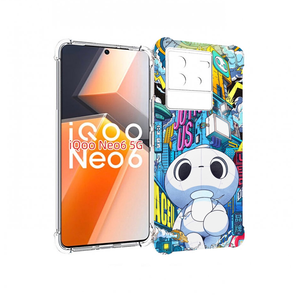 

Чехол MyPads FaceU для Vivo iQoo Neo 6 5G, Прозрачный, Tocco