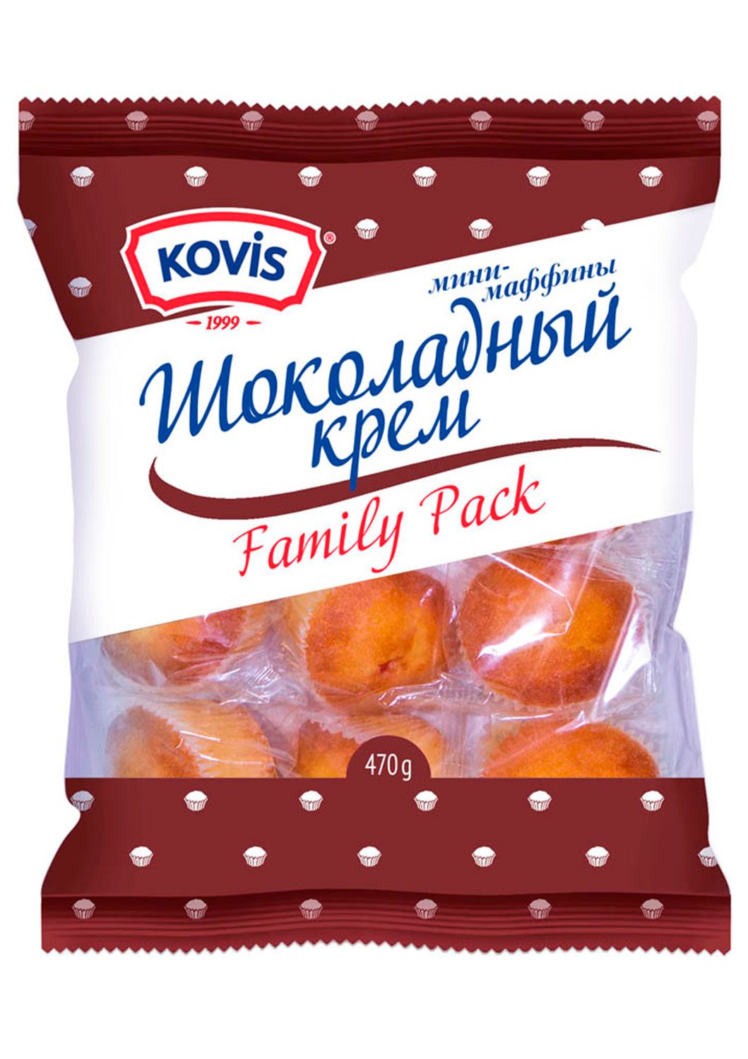 

Мини-маффины с шоколадной начинкой Kovis (Ковис), 470г