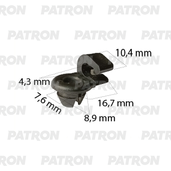 

PATRON P37-3197T Фиксатор пластиковый Fiat, Ford применяемость: замок двери 10шт