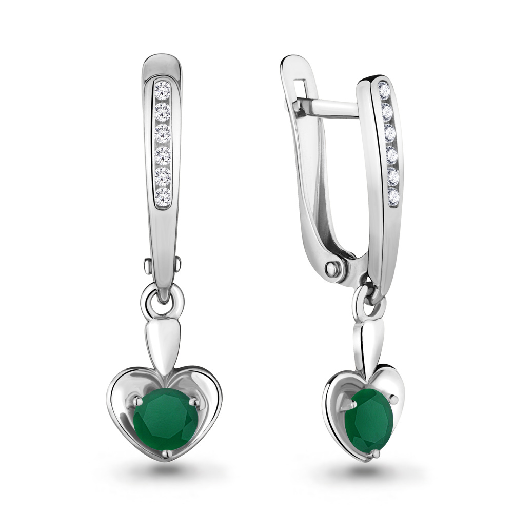 

Серьги из серебра с агатом Aquamarine 4440909А_925_р, 4440909А_925_р