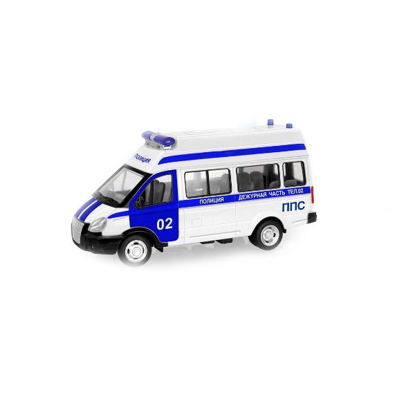 

Машина Полиция инерционная на бат(звук,свет) в коробке 9707-E, Белый