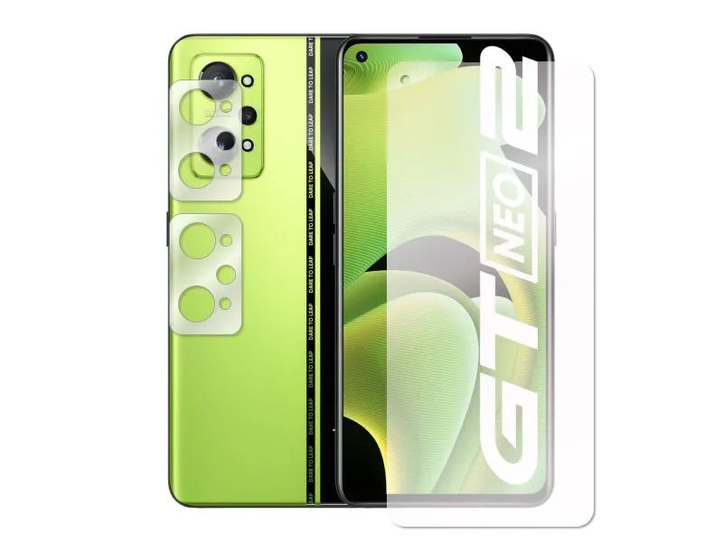 

Стекло защитное гибридное Krutoff для Realme GT2 ME защита камеры, 2 шт 299185
