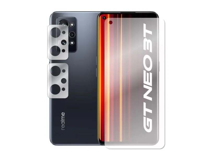 

Стекло защитное гибридное Krutoff для Realme GT Neo 3T защита камеры, 2 шт 299777