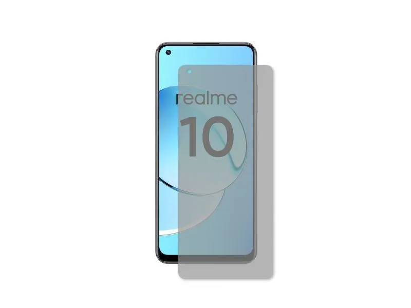Стекло защитное гибридное Krutoff для Realme 10 5G Антишпион 339865