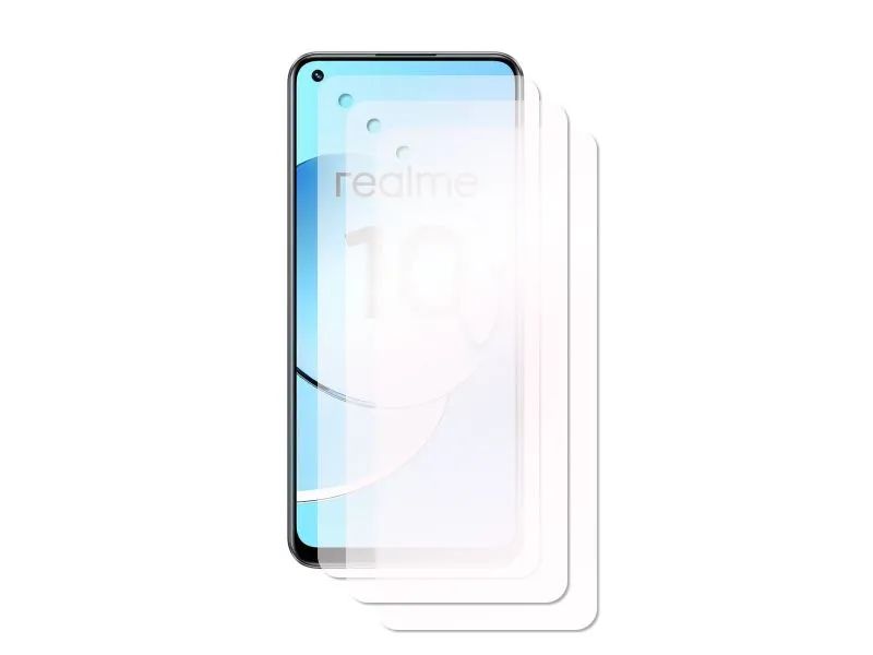 

Стекло защитное гибридное Krutoff для Realme 10 5G, 3 шт 339876