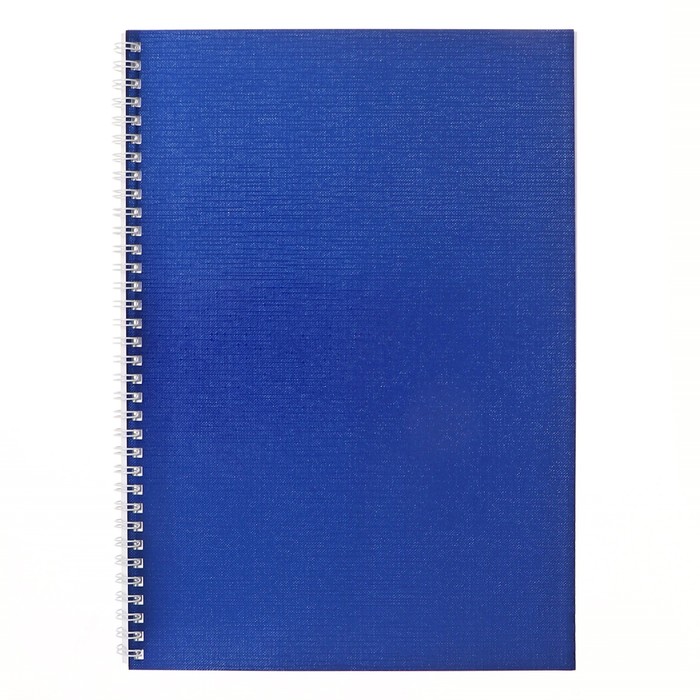 

Тетрадь Hatber Синяя Metallic А4, 96 л в клетку на гребне