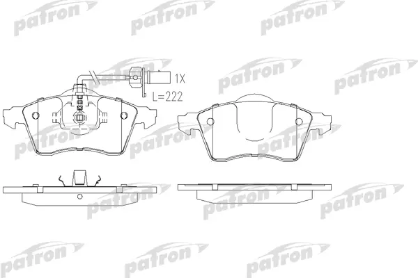 

Тормозные колодки PATRON дисковые PBP1163