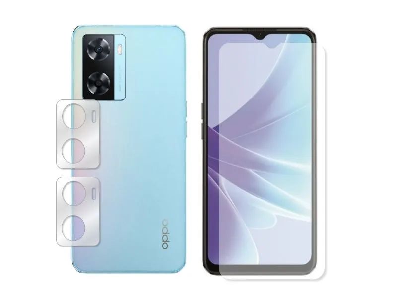 

Стекло защитное гибридное Krutoff для Oppo A57s защита камеры, 2 шт 339901