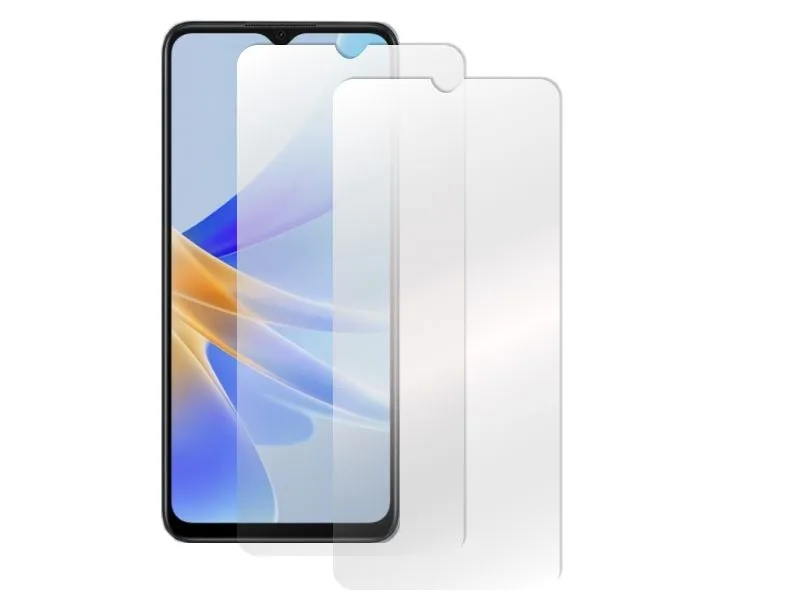 

Стекло защитное гибридное Krutoff для Oppo A17, 2 шт 299442