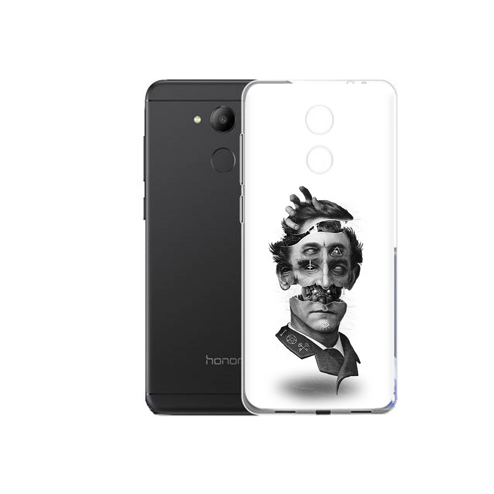 

Чехол MyPads Tocco для Honor 6C страшное лицо абстракция (PT67887.49.628), Прозрачный, Tocco