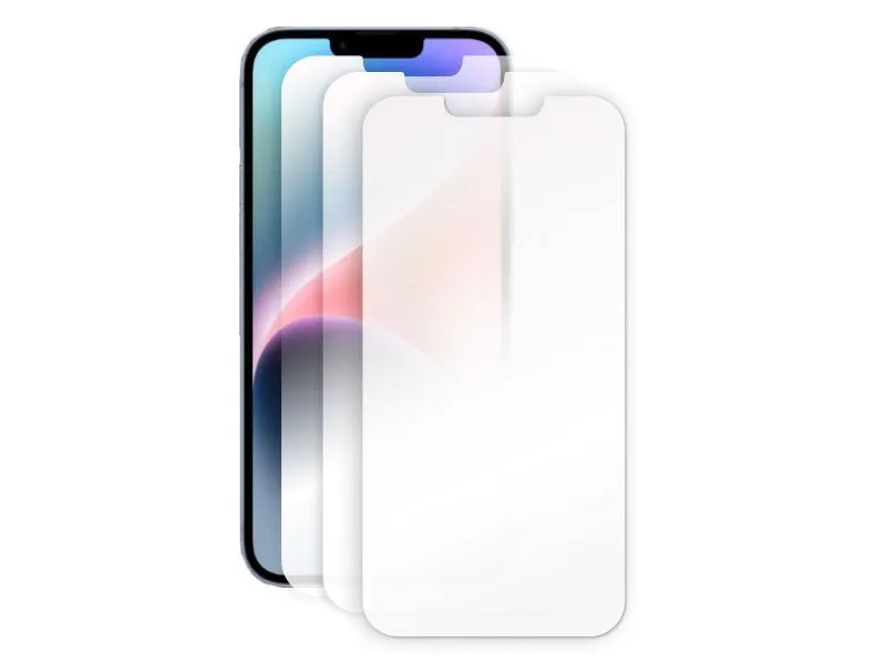 

Стекло защитное гибридное Krutoff для APPLE iPhone 14, 3 шт 282458