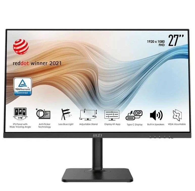 

27" Монитор MSI Modern MD272P черный 75Hz 1920x1080 IPS, Modern MD272P