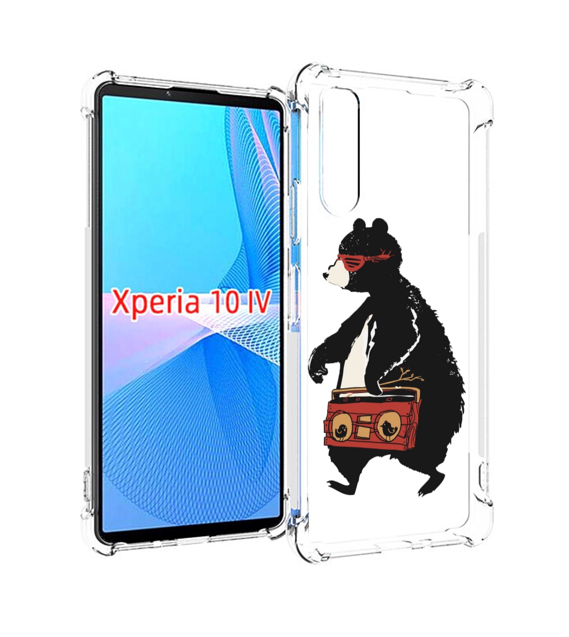 

Чехол MyPads Музыкальный медведь для Sony Xperia 10 IV (10-4), Прозрачный, Tocco