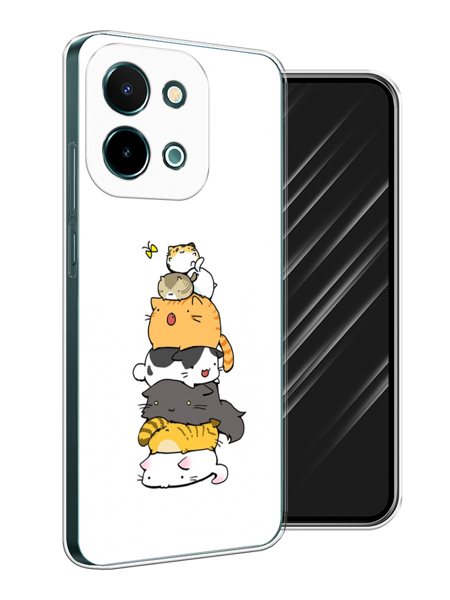 

Чехол Awog на Vivo Y28 4G "Бутерброд из котиков", Коричневый;белый;серый, 2611650-1